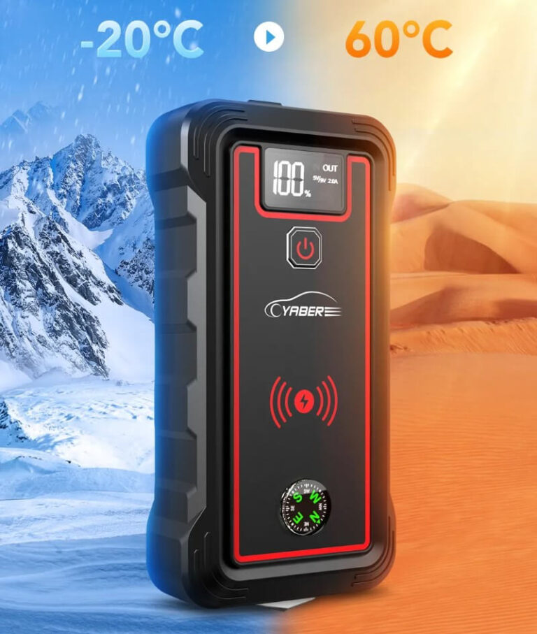 Tehokas Power Bank Auton akun tehostinlaturi 2500A 23800mAh 10W langattomalla laturilla Užsisakykite Trendai.lt 10